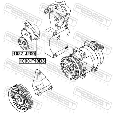 Febest 1090-F18D3 Натяжитель ремня - 2
