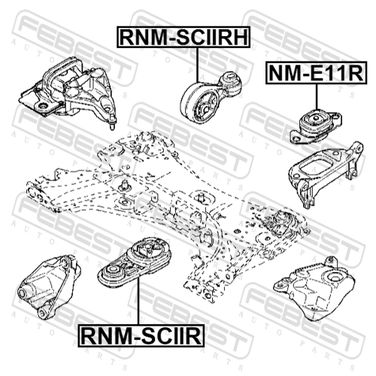 Febest RNM-SCIIR Подушка двигателя | зад | - 2