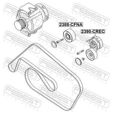 Febest 2390-CREC Натяжитель ремня - 2