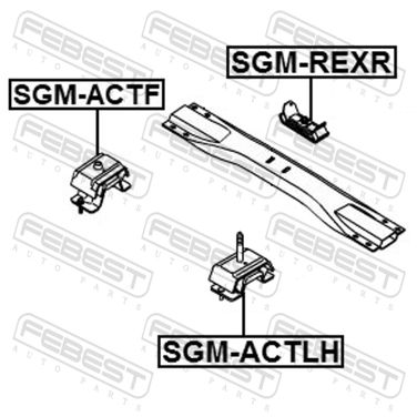 Febest SGM-ACTLH Подушка двигателя левая - 2