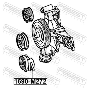 Febest 1690-M272 Натяжитель ремня - 2