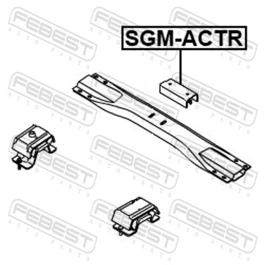 Febest SGM-ACTR Подушка двигателя задняя - 2