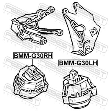 Febest BMM-G30LH Подушка двигателя | лев | - 2