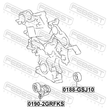Febest 0190-2GRFKS Натяжитель ремня - 2