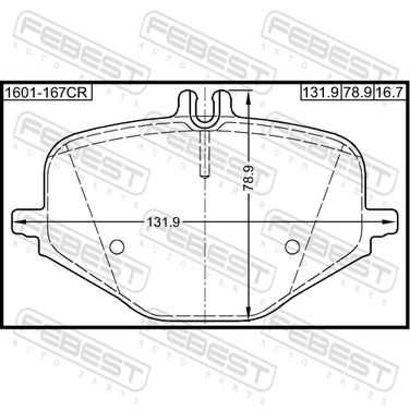 Febest 1601-167CR Колодки тормозные (керамика) ceramic | зад | - 2