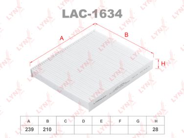 LYNXauto LAC-1634 Фильтр салонный - 1