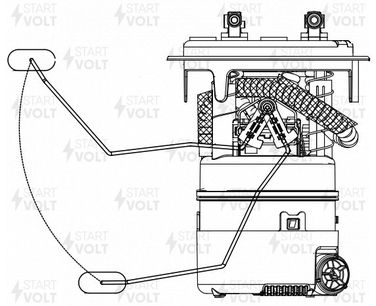 STARTVOLT SFM 2011 Модуль топл. насоса для а/м Peugeot 207 (06-) 1.4i/1.6i внешн. топл. Фильтр - 2