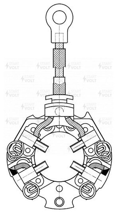 STARTVOLT VBS 1100 Узел щеточный стартера - 5