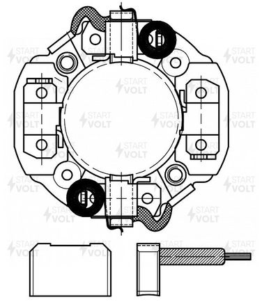 STARTVOLT VBS 1916 Узел щеточный стартера - 4