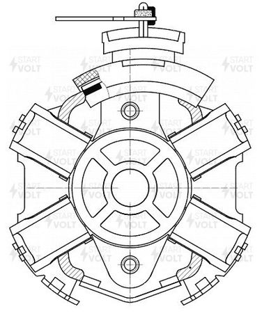 STARTVOLT VBS 0327 Узел щеточный стартера - 5