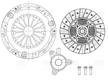 Trialli FR 1916 Комплект сцепления в сборе для автомобилей Toyota RAV 4 (06-)/(12-) 2.0i с гидравлической муфтой - 3