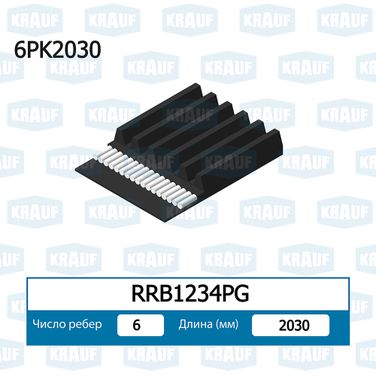 Krauf RRB1234PG Ремень ручейковый - 1