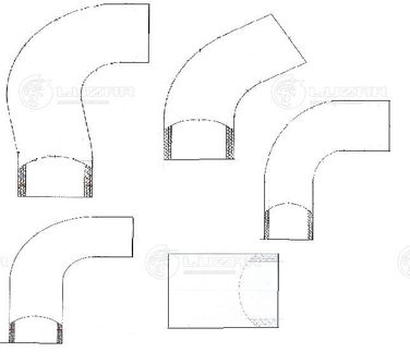 Luzar LPK 0306s Патрубки охл. для а/м ГАЗ 3302 ГАЗель (406) (силикон, кмпл., 5шт.) - 1