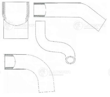 Luzar LPK 01073s Патрубки охл. для а/м Лада 21073 инж. (силикон, кмпл., 4шт.) - 1