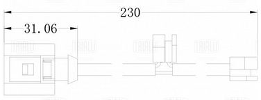 Trialli PFS 0161 Датчик износа тормозных колодок | зад | - 2