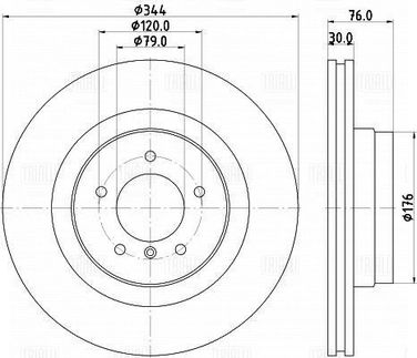 Trialli DF 270070 Диск тормозной (окраш.) | перед | - 3
