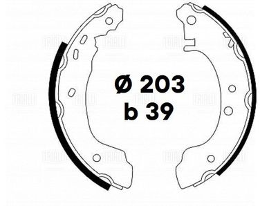 Trialli GF 4508 Колодки тормозные барабанные | зад | - 3