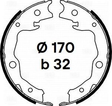 Trialli GF 4446 Колодки тормозные барабанные | зад | - 4