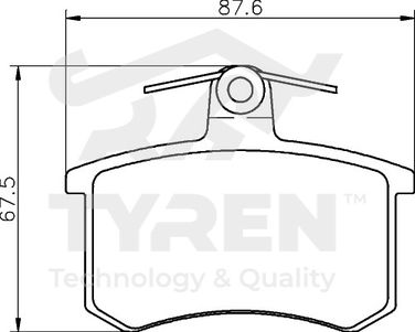 TYREN TYR1221471 Колодки тормозные дисковые | зад | - 2