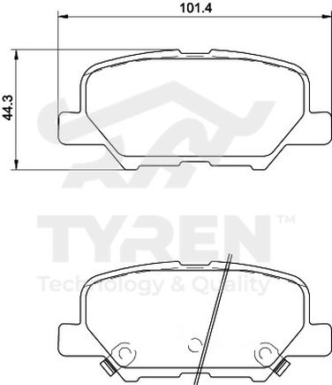 TYREN TYR1211671 Колодки тормозные дисковые | зад | - 2
