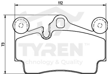 TYREN TYR1219741 Колодки тормозные дисковые | зад | - 2