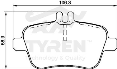 TYREN TYR1215611 Колодки тормозные дисковые | зад | - 2