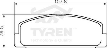 TYREN TYR1214771 Колодки тормозные дисковые | зад | - 2