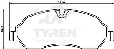 TYREN TYR1213731 Колодки тормозные дисковые | перед | - 2