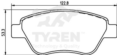 TYREN TYR1212901 Колодки тормозные дисковые | перед | - 2