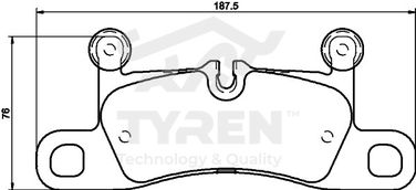 TYREN TYR1222381 Колодки тормозные дисковые | зад | - 2