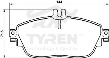 TYREN TYR1215621 Колодки тормозные дисковые | перед | - 3