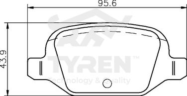 TYREN TYR1212961 Колодки тормозные дисковые | зад | - 2