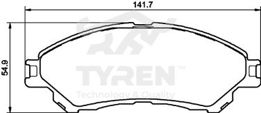 TYREN TYR1220731 Колодки тормозные дисковые | перед | - 2