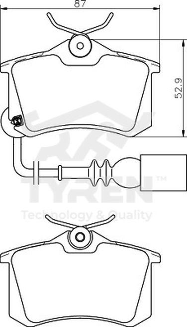TYREN TYR1219811 Колодки тормозные дисковые | зад | - 2