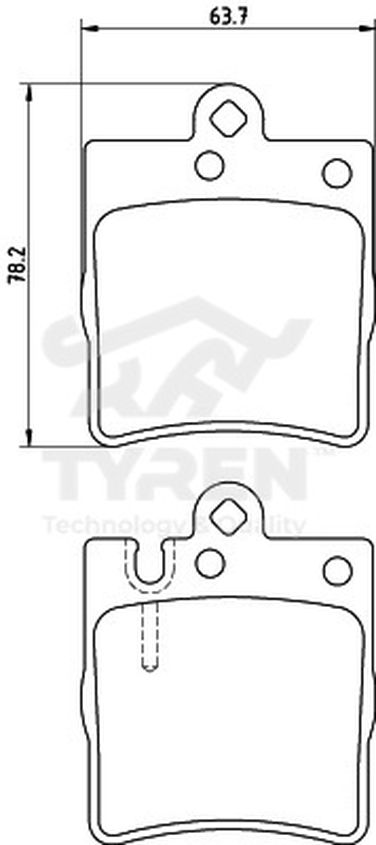 TYREN TYR1215311 Колодки тормозные дисковые | зад | - 2