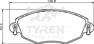 TYREN TYR1213441 Колодки тормозные дисковые | перед | - 2