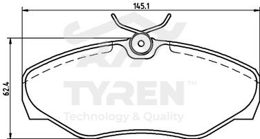 TYREN TYR1216861 Колодки тормозные дисковые | перед | - 2