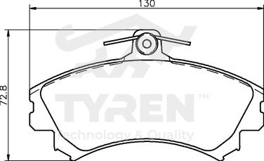 TYREN TYR1221691 Колодки тормозные дисковые | перед | - 2