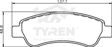 TYREN TYR1211561 Колодки тормозные дисковые | зад | - 2