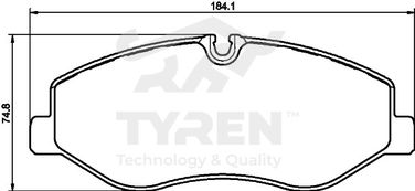 TYREN TYR1215661 Колодки тормозные дисковые | перед | - 2