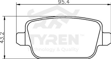 TYREN TYR1213581 Колодки тормозные дисковые | зад | - 2