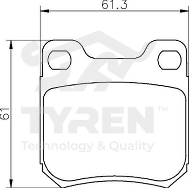 TYREN TYR1217881 Колодки тормозные дисковые | зад | - 2