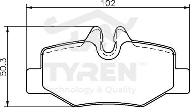 TYREN TYR1215441 Колодки тормозные дисковые | зад | - 2