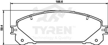 TYREN TYR1222061 Колодки тормозные дисковые | перед | - 2
