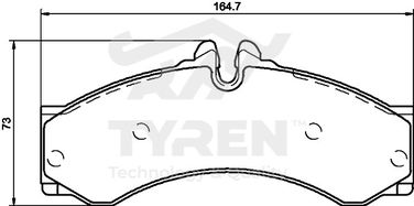 TYREN TYR1215261 Колодки тормозные дисковые | перед | - 2