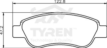 TYREN TYR1218941 Колодки тормозные дисковые | перед | - 2