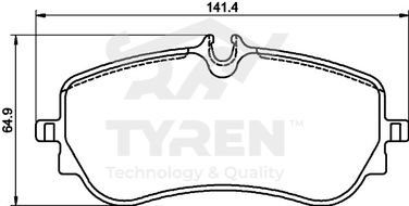 TYREN TYR1222631 Колодки тормозные дисковые | зад | - 2