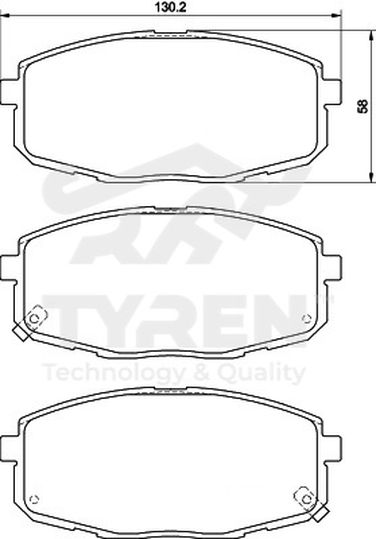TYREN TYR1216401 Колодки тормозные дисковые | перед | - 2