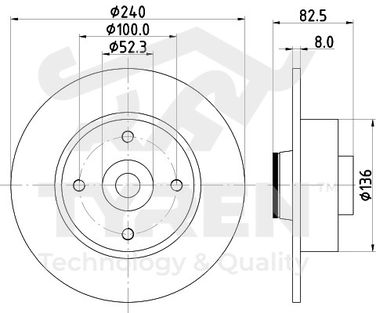 TYREN TYR1017601 Диск тормозной | зад | - 2