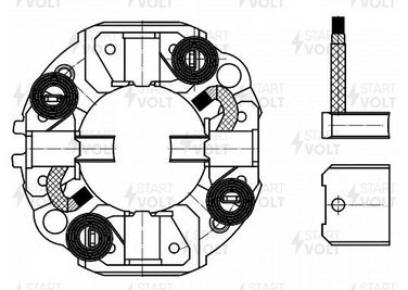 STARTVOLT VBS 1902 Узел щеточный стартера - 4